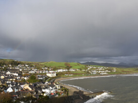 A picture of rainy Cricieth